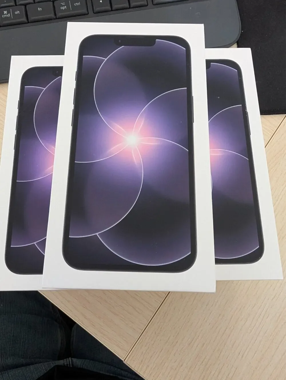(7) Apple iPhone 17e Black 256GB Empty Boxes (BOX ONLY)